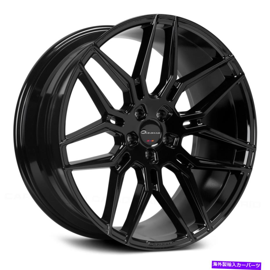 ホイール　４本セット Giovanna Bogota Wheels 22x10.5（40、5x114.3、73.1）4のブラックリムセット Giovanna BOGOTA Wheels 22x10.5 (40, 5x114.3, 73.1) Black Rims Set of 4【並行輸入品】
