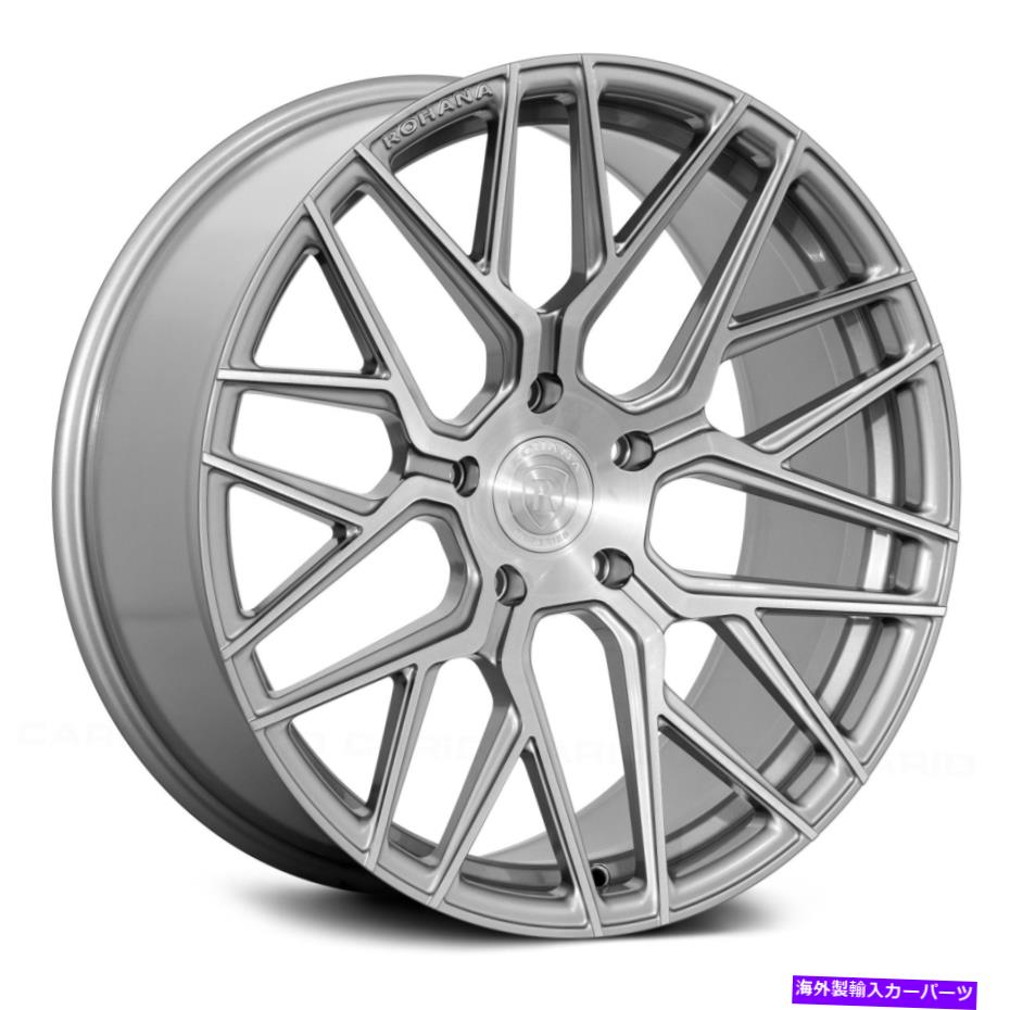 ホイール　４本セット Rohana RFX10ホイール20x10（25、5x120.65、74.1）4のチタンリムセット Rohana RFx10 Wheels 20x10 (25, 5x120.65, 74.1) Titanium Rims Set of 4【並行輸入品】