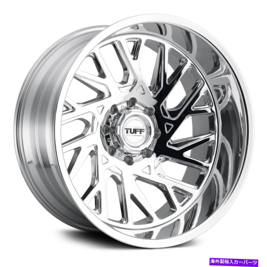 ホイール　４本セット Tuff T4Bホイール24x14（-72、6x139.7、112.1）4のChrome Rimsセット TUFF T4B Wheels 24x14 (-72, 6x139.7, 112.1) Chrome Rims Set of 4【並行輸入品】