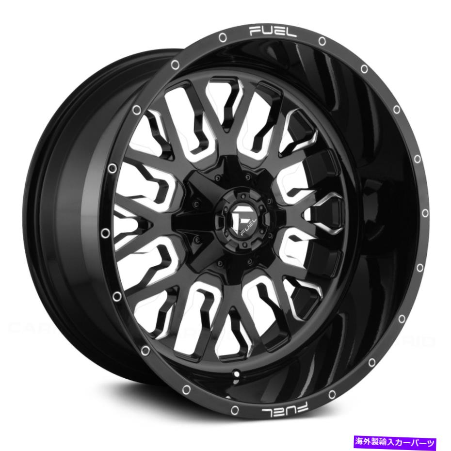 ホイール　４本セット 燃料D611ストローク1PCホイール22x14（-75、6x139.7、106.1）4のブラックリムセット Fuel D611 STROKE 1PC Wheels 22x14 (-75, 6x139.7, 106.1) Black Rims Set of 4【並行輸入品】