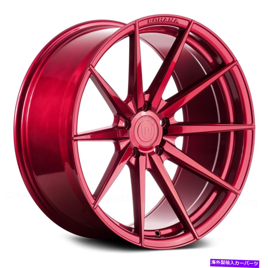 ホイール　４本セット Rohana RFX1ホイール20x9（20、5x120.65、74.1）4の赤いリムセット Rohana RFX1 Wheels 20x9 (20, 5x120.65, 74.1) Red Rims Set of 4【並行輸入品】