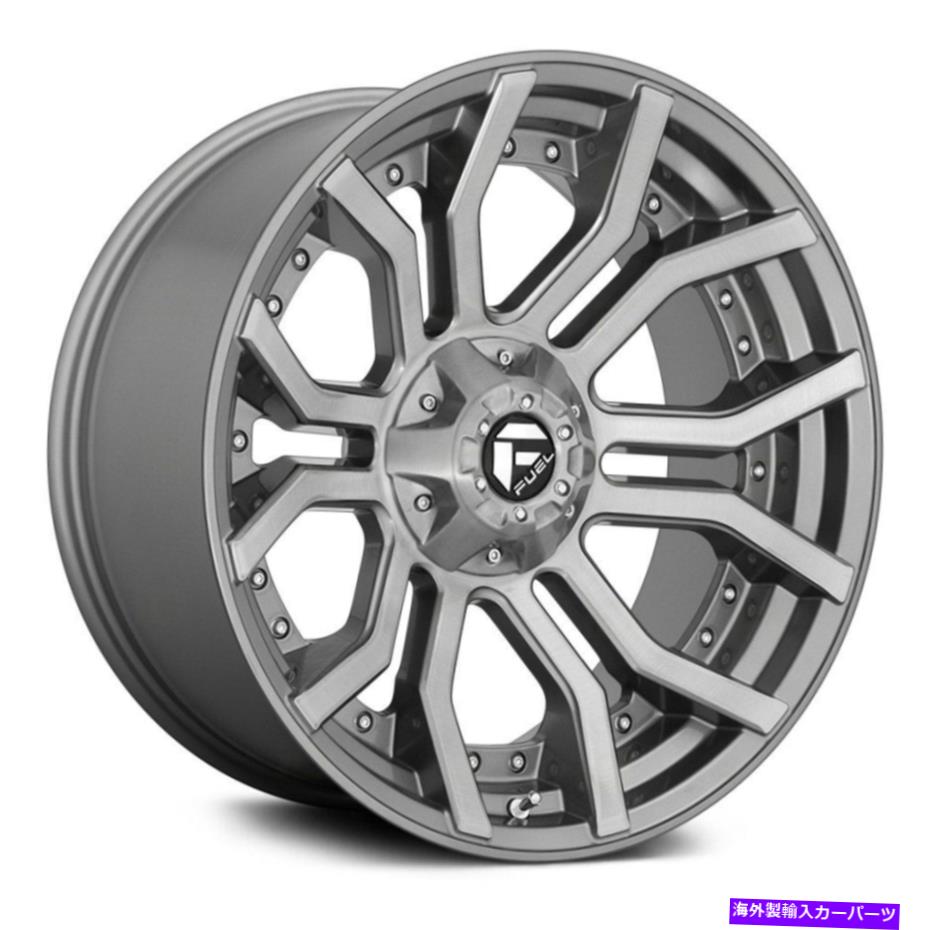 ホイール　４本セット Fuel D713 Rage 1PCホイール20x10（-18、8x165.1、125.1）4のプラチナリムセット Fuel D713 RAGE 1PC Wheels 20x10 (-18, 8x165.1, 125.1) Platinum Rims Set of 4【並行輸入品】