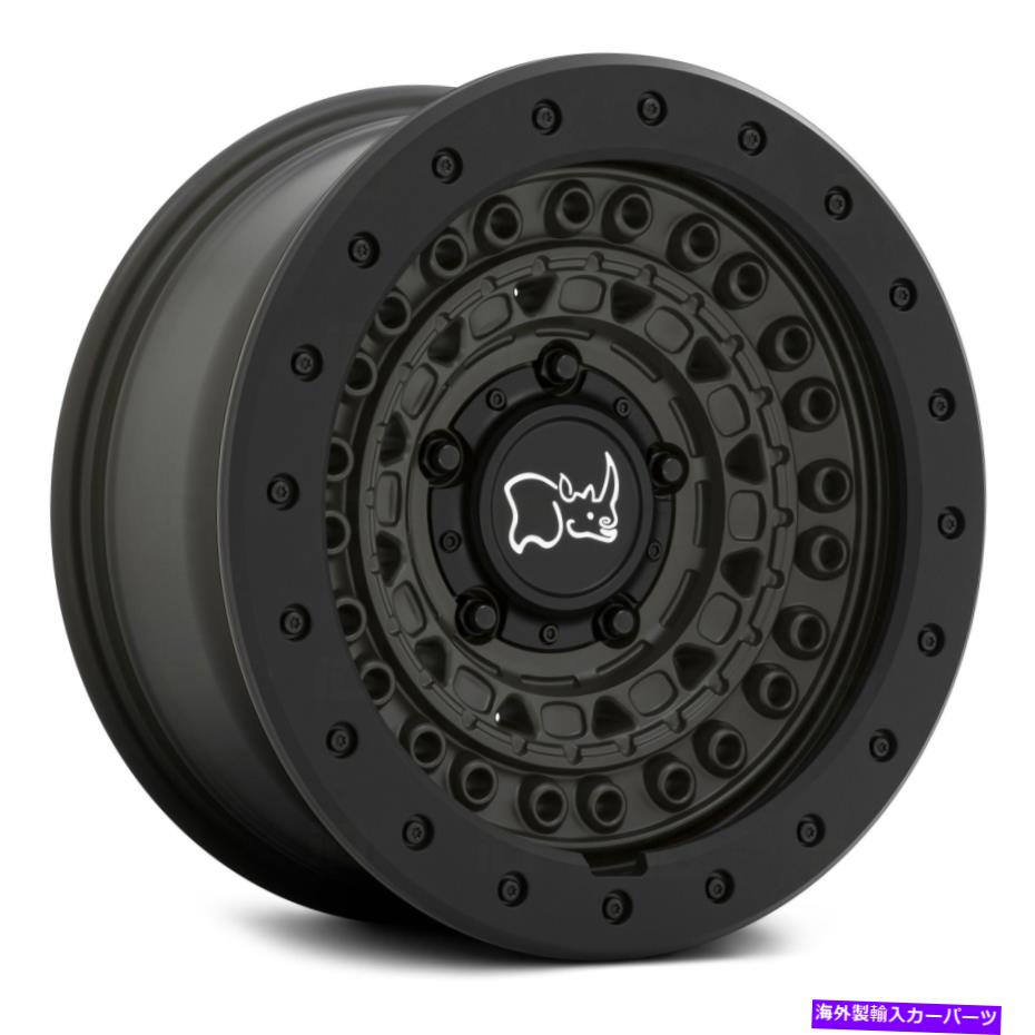 ホイール　４本セット ブラックサイのバリケードホイール18x9（10、6x120.65、67.06）4の緑のリムセット Black Rhino BARRICADE Wheels 18x9 (10, 6x120.65, 67.06) Green Rims Set of 4【並行輸入品】