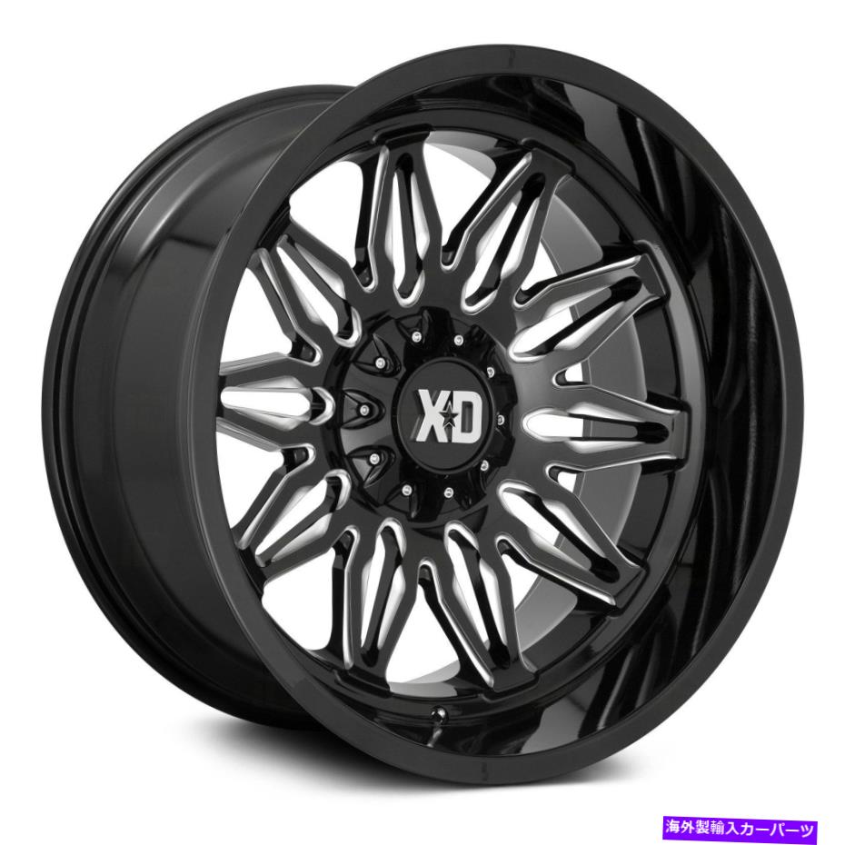 ホイール　４本セット XDシリーズXD859ガンナーホイール22x10（-18、6x139.7、106.1）4のブラックリムセット XD Series XD859 GUNNER Wheels 22x10 (-18, 6x139.7, 106.1) Black Rims Set of 4【並行輸入品】