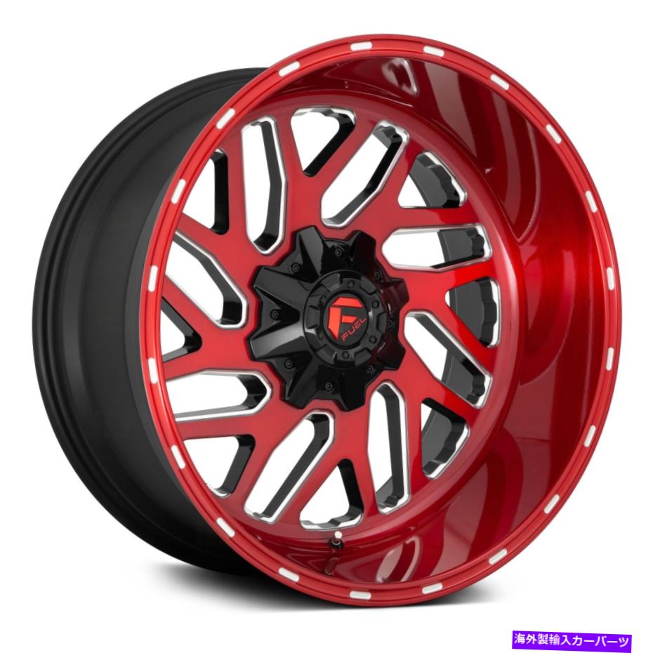 ホイール　４本セット Fuel D691 Triton 1PCホイール22x12（-44、6x139.7、106.1）4の赤いリムセット Fuel D691 TRITON 1PC Wheels 22x12 (-44, 6x139.7, 106.1) Red Rims Set of 4【並行輸入品】