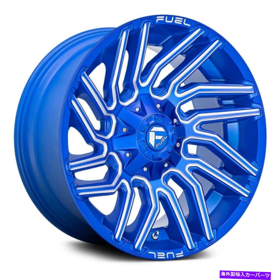 ホイール　４本セット 燃料D774台風1pcホイール22x10（-18、5x150、110.1）4の青いリムセット Fuel D774 TYPHOON 1PC Wheels 22x10 (-18, 5x150, 110.1) Blue Rims Set of 4【並行輸入品】