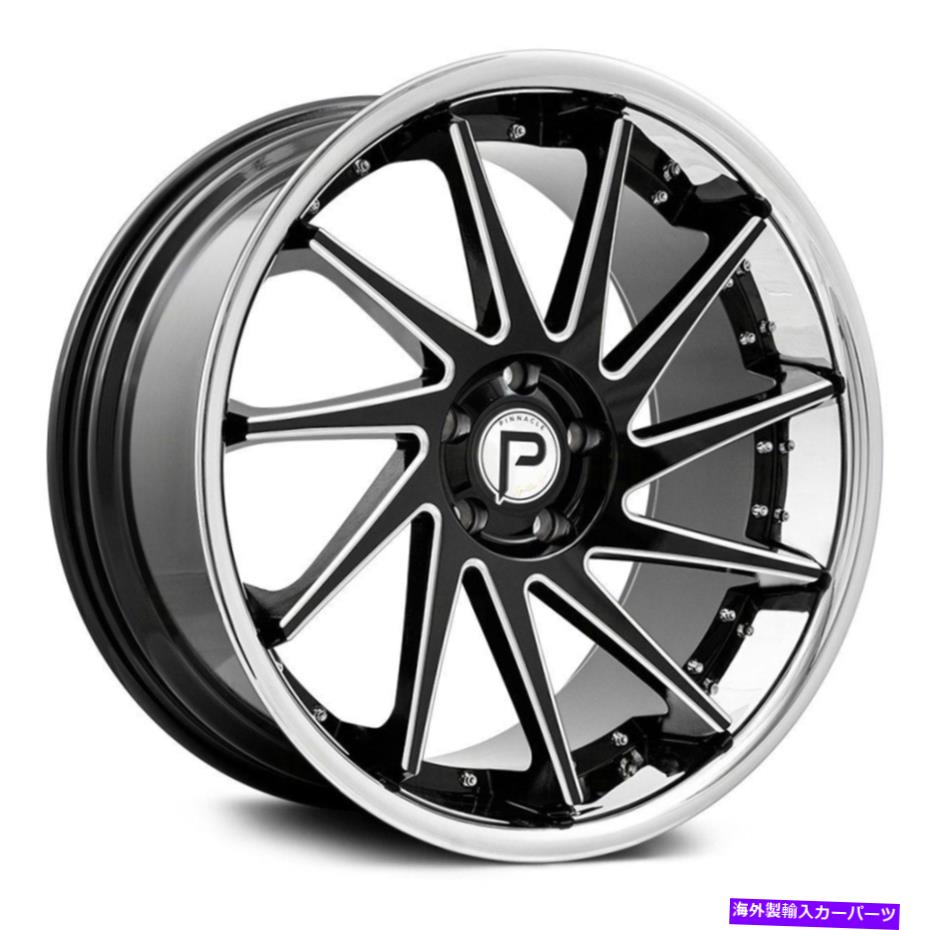 ホイール　４本セット ピナクルP216エピックホイール20x10（40、5x112、66.56）4のブラックリムセット Pinnacle P216 EPIC Wheels 20x10 (40, 5x112, 66.56) Black Rims Set of 4【並行輸入品】｜Us Custom Parts Shop USDM