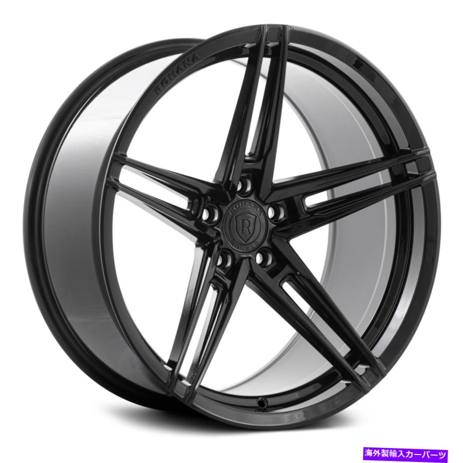 ホイール　４本セット Rohana RFX15ホイール20x9（45、5x112、66.56）4のブラックリムセット Rohana RFX15 Wheels 20x9 (45, 5x112, 66.56) Black Rims Set of 4【並行輸入品】
