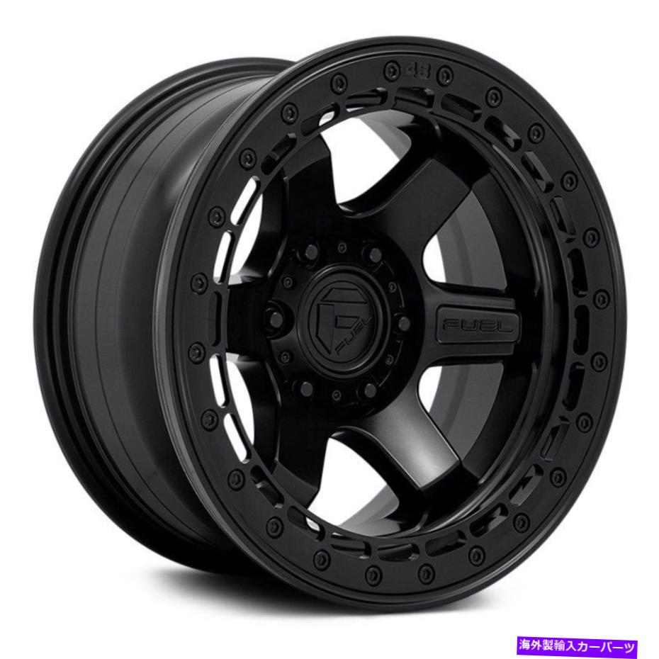 ホイール　４本セット 燃料D122ビードロックブロック1PCホイール17x8.5（0、6x139.7）4のブラックリムセット Fuel D122 BEADLOCK BLOCK 1PC Wheels 17x8.5 (0, 6x139.7) Black Rims Set of 4【並行輸入品】