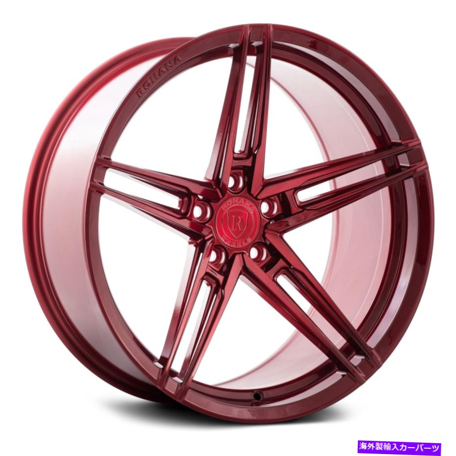 ホイール　４本セット Rohana RFX15ホイール20x10（38、5x120.65、74.1）4の赤いリムセット Rohana RFX15 Wheels 20x10 (38, 5x120.65, 74.1) Red Rims Set of 4【並行輸入品】
