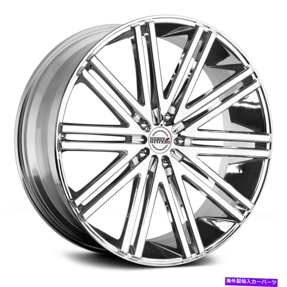 ホイール　４本セット 重打者HH11ホイール26x10（15、5x114.3、71.6）4のクロムリムセット Heavy Hitters HH11 Wheels 26x10 (15, 5x114.3, 71.6) Chrome Rims Set of 4【並行輸入品】