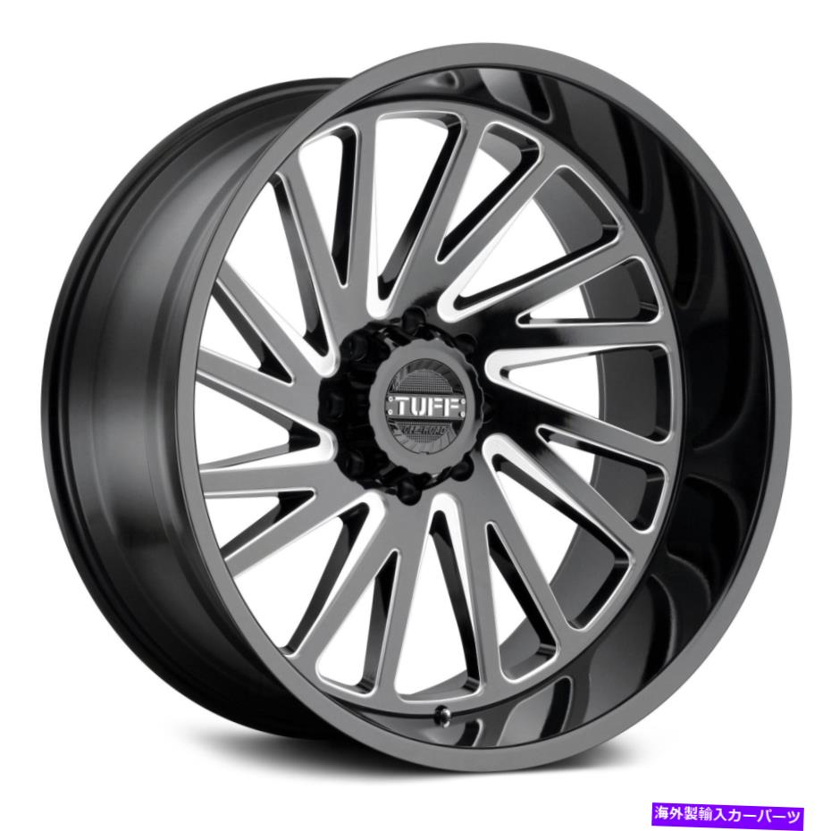 ホイール　４本セット Tuff T2Aホイール26x14（-72、8x170、125.1）4のブラックリムセット TUFF T2A Wheels 26x14 (-72, 8x170, 125.1) Black Rims Set of 4【並行輸入品】