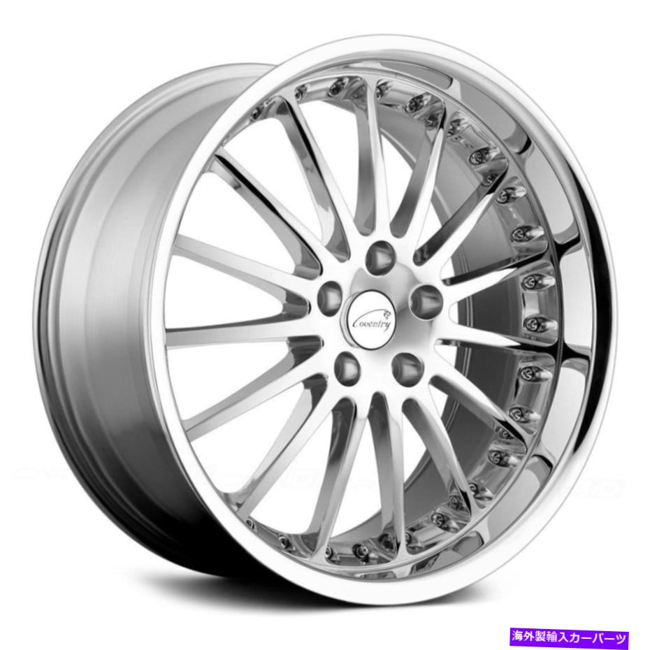 ホイール　４本セット コベントリーホイットリーホイール20x10（25、5x120.65、73.8）4のクロムリムセット Coventry WHITLEY Wheels 20x10 (25, 5x120.65, 73.8) Chrome Rims Set of 4【並行輸入品】