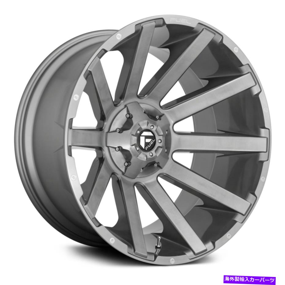 ホイール　４本セット 燃料D714コントラ1PCホイール20x10（-18、5x127、78.1）4のプラチナリムセット Fuel D714 CONTRA 1PC Wheels 20x10 (-18, 5x127, 78.1) Platinum Rims Set of 4【並行輸入品】