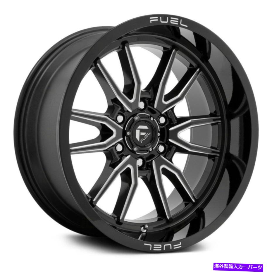 ホイール　４本セット Fuel D761 Clash 6 1PCホイール24x12（-44、6x135、87.1）4のブラックリムセット Fuel D761 CLASH 6 1PC Wheels 24x12 (-44, 6x135, 87.1) Black Rims Set of 4【並行輸入品】
