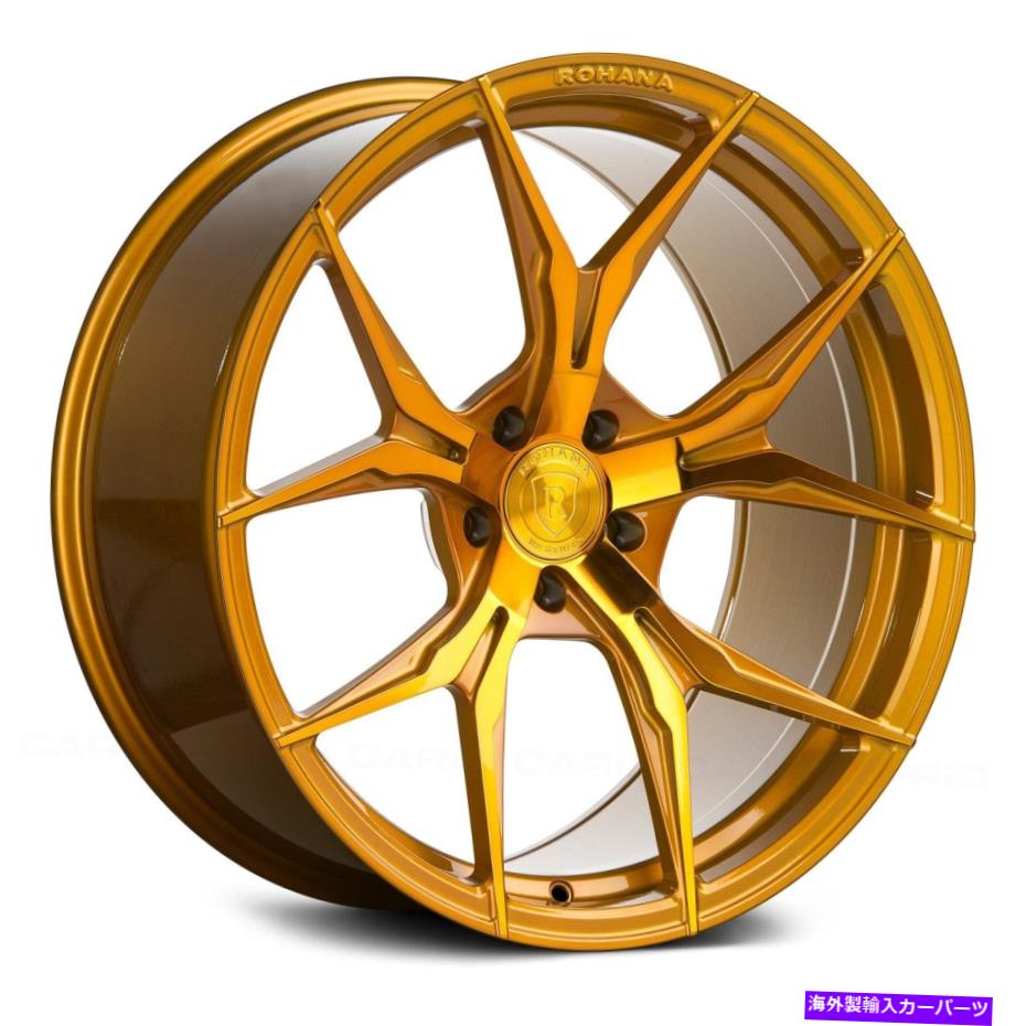 ホイール　４本セット Rohana RFX5ホイール20x10（33、5x112、66.56）4のゴールドリムセット Rohana RFx5 Wheels 20x10 (33, 5x112, 66.56) Gold Rims Set of 4【並行輸入品】