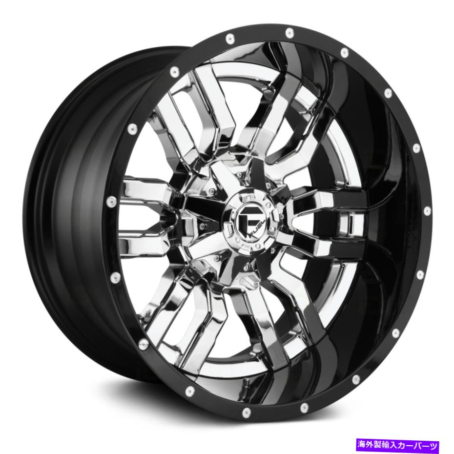 ホイール　４本セット 燃料D270スレッジ2PCキャストセンターホイール20x10（-18、8x165.1）4のブラックリムセット Fuel D270 SLEDGE 2PC CAST CENTER Wheels 20x10 (-18, 8x165.1) Black Rims Set of 4【並行輸入品】