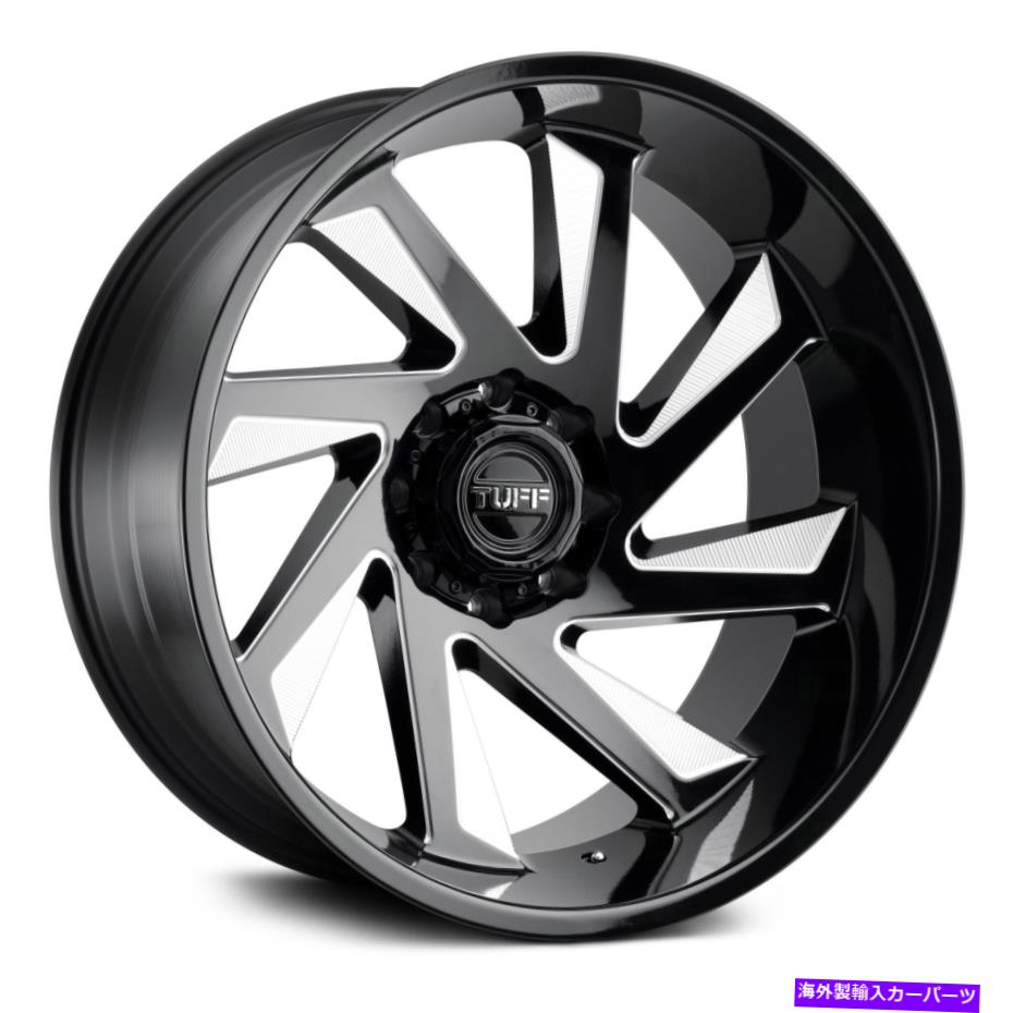 ホイール　４本セット Tuff T1Bホイール24x14（-72、5x127、71.5）4のブラックリムセット TUFF T1B Wheels 24x14 (-72, 5x127, 71.5) Black Rims Set of 4【並行輸入品】