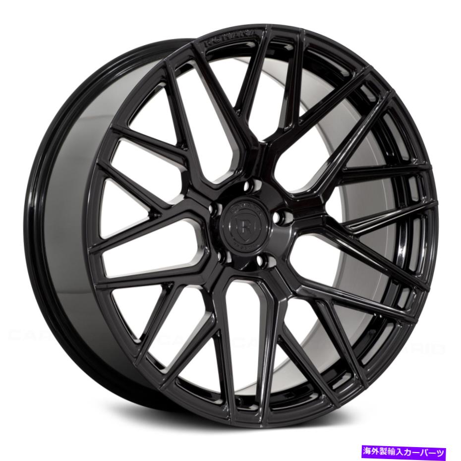 ホイール　４本セット Rohana RFX10ホイール20x9（35、5x112、66.56）4のブラックリムセット Rohana RFx10 Wheels 20x9 (35, 5x112, 66.56) Black Rims Set of 4【並行輸入品】