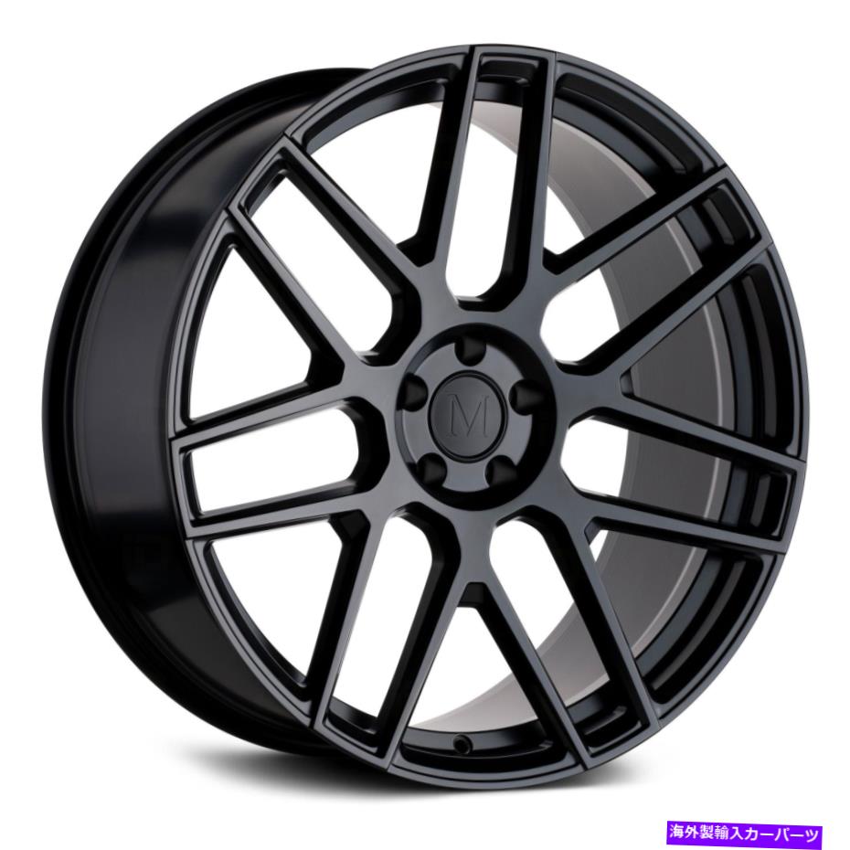 ホイール　４本セット マンドラスミグリアホイール22x11（25、5x112、66.56）4のブラックリムセット Mandrus MIGLIA Wheels 22x11 (25, 5x112, 66.56) Black Rims Set of 4【並行輸入品】
