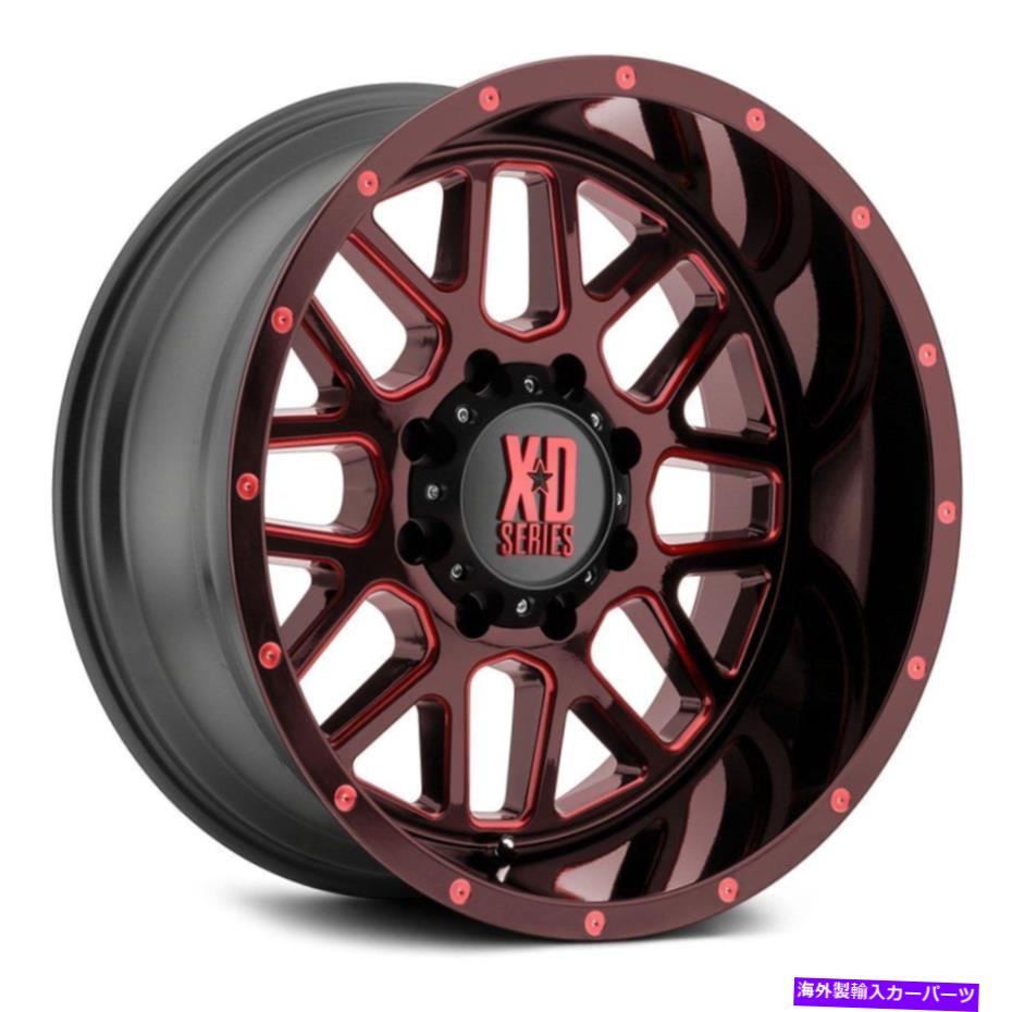 ホイール　４本セット XDシリーズXD820グレネードホイール20x12（-44、8x165.1、125.1）4のブラックリムセット XD Series XD820 GRENADE Wheels 20x12 (-44, 8x165.1, 125.1) Black Rims Set of 4【並行輸入品】