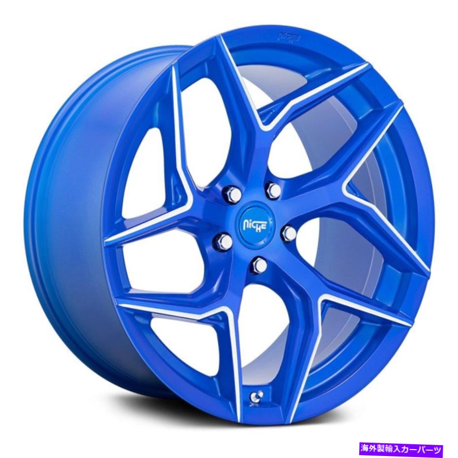 ホイール　４本セット ニッチM268ねじれホイール20x10.5（27、5x112、66.56）4の青いリムセット Niche M268 TORSION Wheels 20x10.5 (27, 5x112, 66.56) Blue Rims Set of 4【並行輸入品】