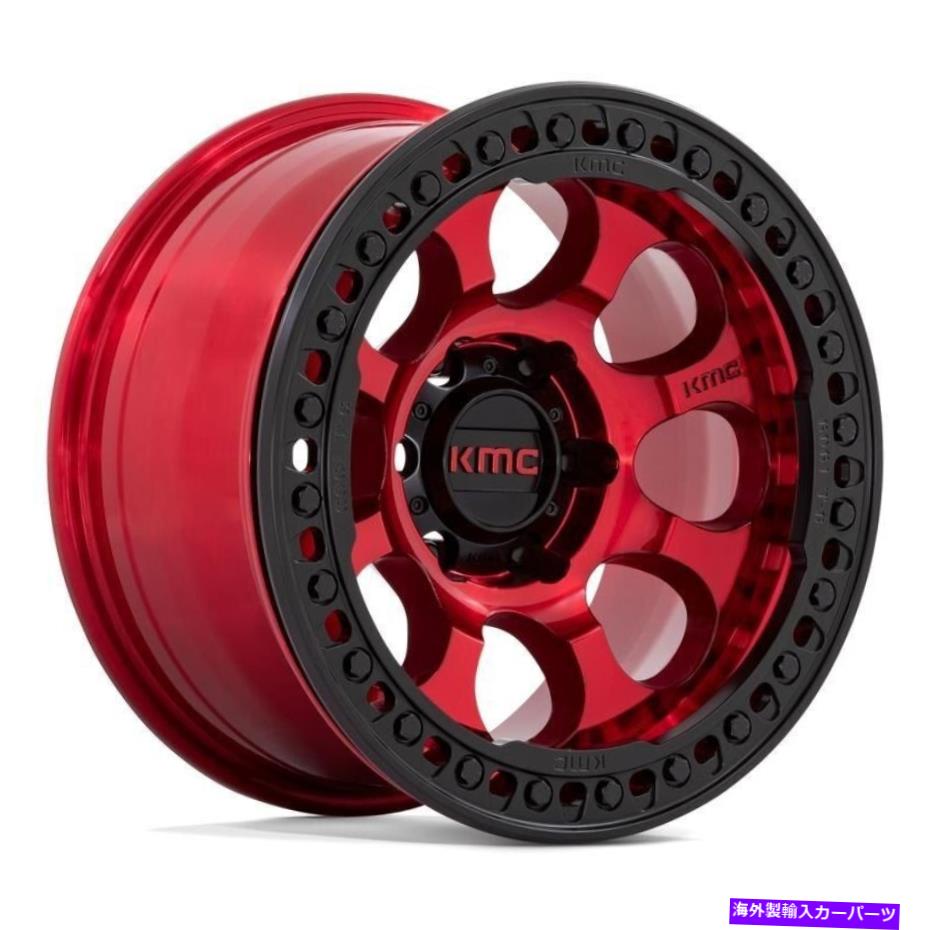 ホイール　４本セット KMC KM237 RIOT BEADLOCKホイール17x9（-12、6x139.7、108）4の赤いリムセット KMC KM237 RIOT BEADLOCK Wheels 17x9 (-12, 6x139.7, 108) Red Rims Set of 4【並行輸入品】｜Us Custom Parts Shop USDM