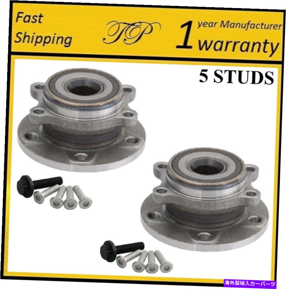 Wheel Hub Bearing 2008年から2009年のアウディTT 4ボルトフランジ（ペア）の前輪ハブベアリングアセンブリ FRONT Wheel Hub Bearing Assembly For 2008-2009 AUDI TT 4 Bolt Flange (PAIR)【並行輸入品】