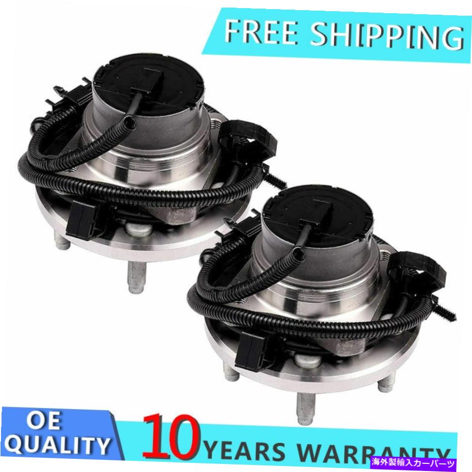 Wheel Hub Bearing フォードクロウビクトリアリンカーンタウンカー用のペアフロントホイールベアリングとハブアセンブリ Pair Front Wheel Bearing & Hub Assembly For Ford Crow Victoria Lincoln Town Car【並行輸入品】
