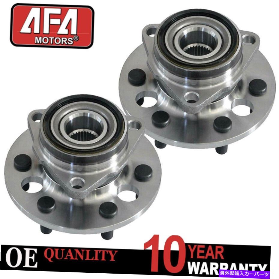 Wheel Hub Bearing 4WDフロントホイールベアリング＆ハブアセンブリペアシボレーGMC K1500 K2500ユーコン6lug 4WD Front Wheel Bearing & Hub Assembly Pair for Chevy GMC K1500 K2500 Yukon 6Lug【並行輸入品】