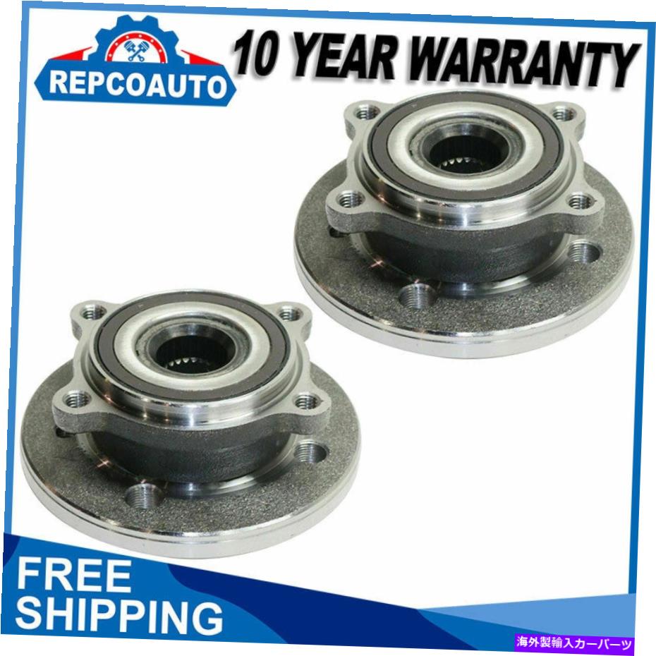 Wheel Hub Bearing 2007年から2015年のミニクーパーの2つの前輪ハブとベアリングアセンブリフィットのセット Set of 2 Front Wheel Hub & Bearing Assembly Fits For 2007-2015 Mini Cooper【並行輸入品】