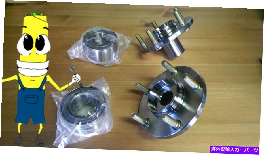 Wheel Hub Bearing マツダ3 2005-2013の前輪ハブとベアリングキットアセンブリ2ペア2 Front Wheel Hub and Bearing Kit Assembly for Mazda 3 2005-2013 with ABS PAIR TWO【並行輸入品】