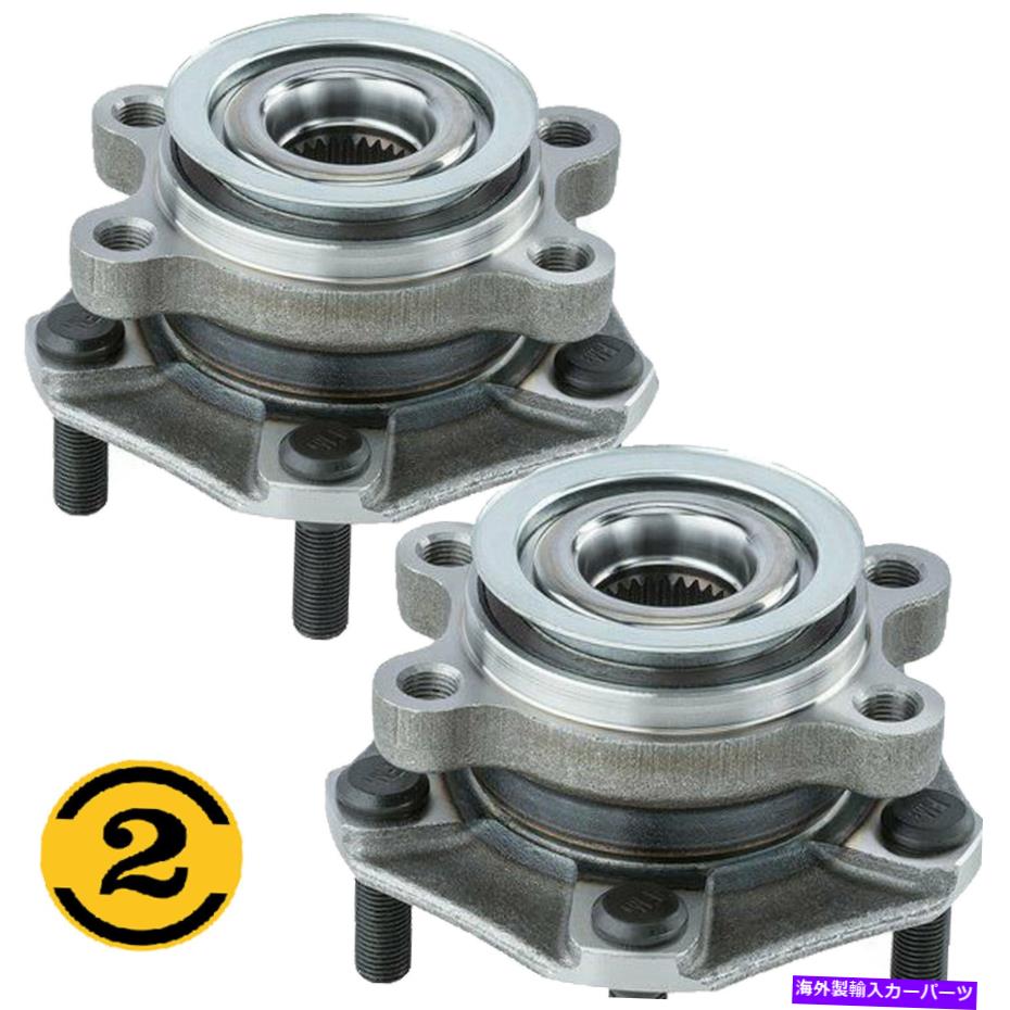 Wheel Hub Bearing ペアフロントホイールベアリングと日産リーフNV200セントラシェビーシティエクスプレス用のハブ Pair Front Wheel Bearing & Hub for Nissan Leaf NV200 Sentra Chevy City Express【並行輸入品】