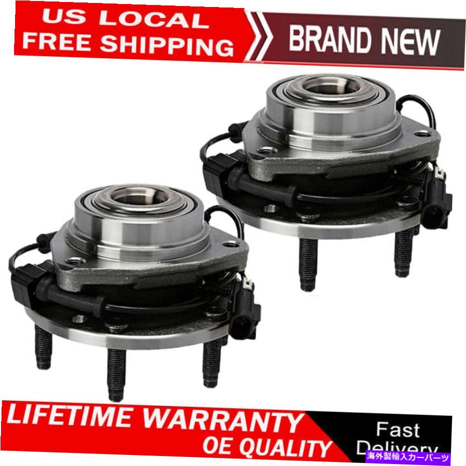Wheel Hub Bearing 2x 513188シボレーのためのフロントホイールベアリングとハブアセンブリペア 2x 513188 Front Wheel Bearing & Hub Assembly Pair For Chevy SSR GMC Envoy XL【並行輸入品】