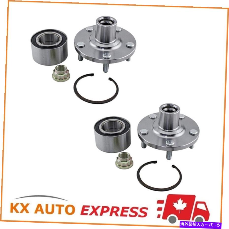 Wheel Hub Bearing ヒュンダイトスコンのために、2倍の前輪ベアリングとハブアセンブリが左または右側に適合します 2x Front Wheel Bearing & Hub Assembly fits Left or Right Side For Hyundai Tuscon【並行輸入品】