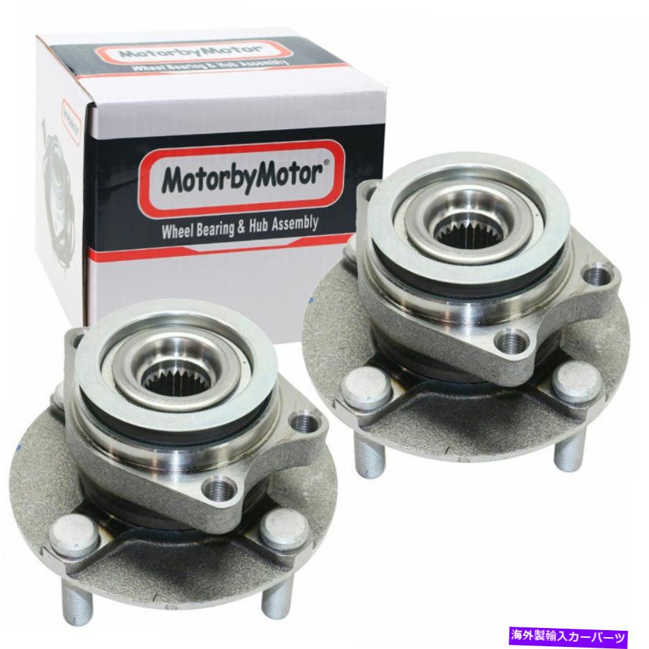 Wheel Hub Bearing 2009年2010年から2014年の日産キューブの2つの前輪ベアリングとハブアセンブリのセット Set of 2 Front Wheel Bearing and Hub Assembly for 2009 2010 - 2014 Nissan Cube【並行輸入品】