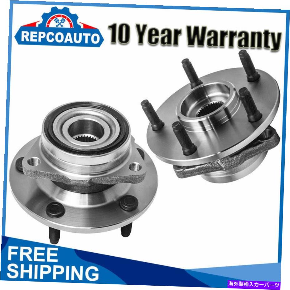 Wheel Hub Bearing 1994-1999の4WDフロントホイールベアリングハブアセンブリペアDodge Ram 1500 5ラグ 4WD Front Wheel Bearings Hub Assembly Pair For 1994-1999 Dodge Ram 1500 5 Lugs【並行輸入品】