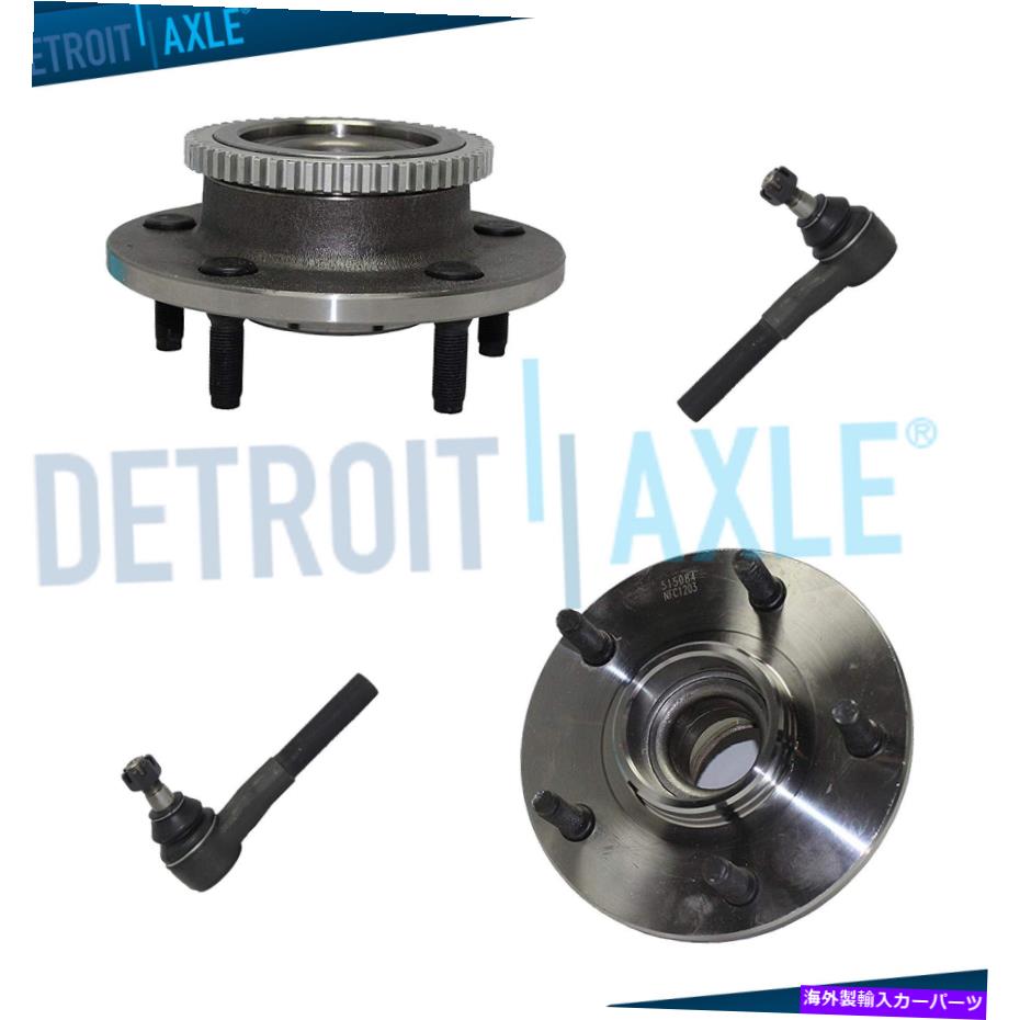 Wheel Hub Bearing 2WD 4PCフロントホイールベアリングハブ + 2000 2001 Dodge Ram 1500の外側のタイロッド 2WD 4pc Front Wheel Bearing Hub + Outer Tie Rods for 2000 2001 Dodge Ram 1500【並行輸入品】