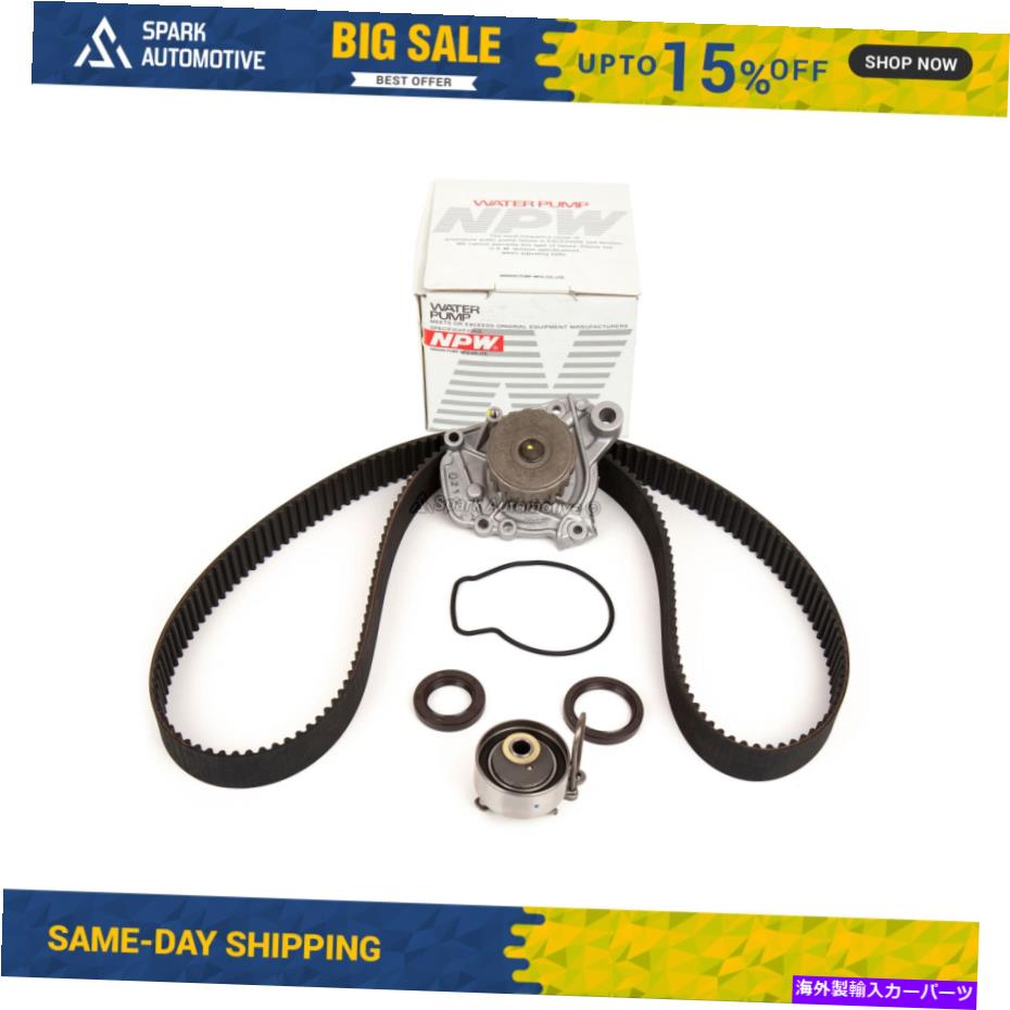 Water Pump タイミングベルトキットNPWウォーターポンプフィット01-05ホンダシビックEX HX VTEC 1.7L D17A2 D17A6 Timing Belt Kit NPW Water Pump Fit 01-05 Honda Civic EX HX VTEC 1.7L D17A2 D17A6【並行輸入品】