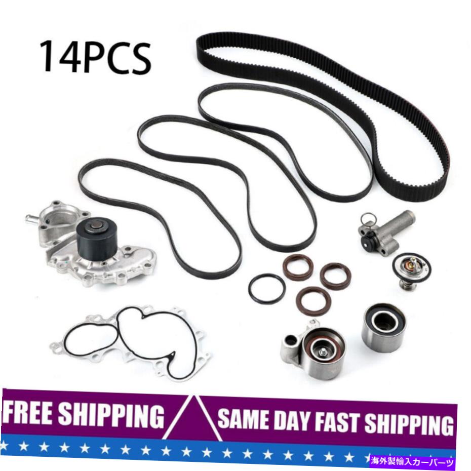 Water Pump トヨタT100タコマ4runner 3.4L V6 5VZFEタイミングベルトW/ウォーターポンプ（14）セット For Toyota T100 Tacoma 4Runner 3.4L V6 5VZFE Timing Belt W/ Water Pump (14) Set【並行輸入品】