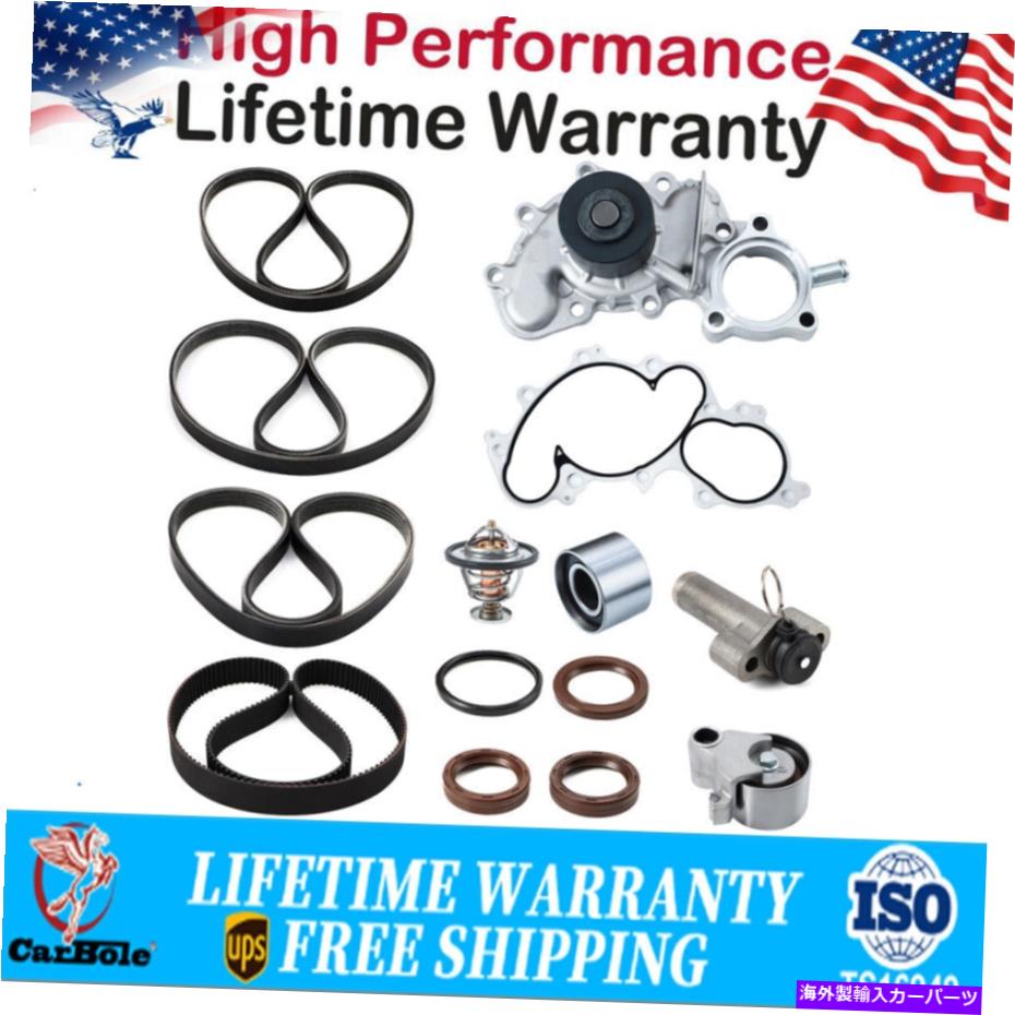 Water Pump トヨタ4ランナータコマツンドラT100 3.4L V6用の14パックタイミングベルトウォーターポンプキット 14Pack Timing Belt Water Pump Kit For Toyota 4Runner Tacoma Tundra T100 3.4L V6【並行輸入品】