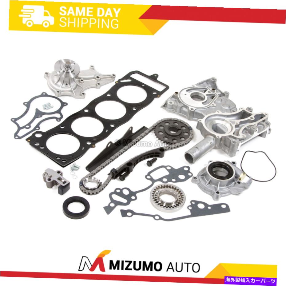 Water Pump ヘビーデューティタイミングチェーンキットウォーターオイルポンプヘッドガスケットフィット85-95トヨタ22R Heavy Duty Timing Chain Kit Water Oil Pump Head Gasket Fit 85-95 Toyota 22R【並行輸入品】