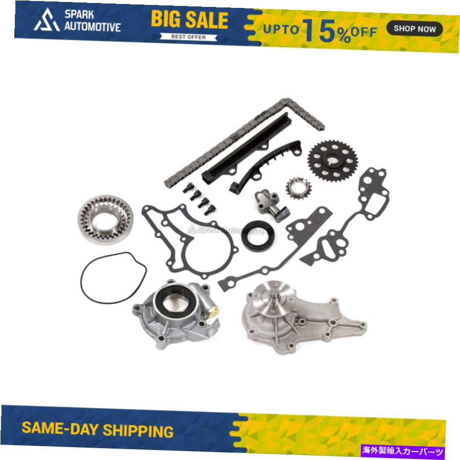 Water Pump タイミングチェーンキットウォーターオイルポンプフィット83-84トヨタセリカ4runnerピックアップ2.4 22R Timing Chain Kit Water Oil Pump Fit 83-84 Toyota Celica 4Runner Pickup 2.4 22R【並行輸入品】