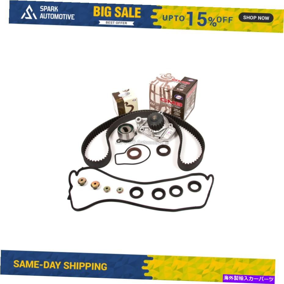 Water Pump タイミングベルトキットバルブカバーウォーターポンプフィット88-91ホンダシビックCRX 1.6L SOHC D16A6 Timing Belt Kit Valve Cover Water Pump Fit 88-91 Honda Civic CRX 1.6L SOHC D16A6【並行輸入品】