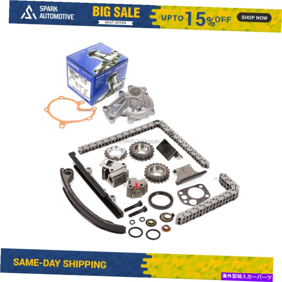 Water Pump タイミングチェーンキットw/oアイドラーギアアイシンウォーターポンプフィット93+日産アルティマka24de Timing Chain Kit w/o Idler Gear AISIN Water Pump Fit 93+ Nissan Altima KA24DE【並行輸入品】