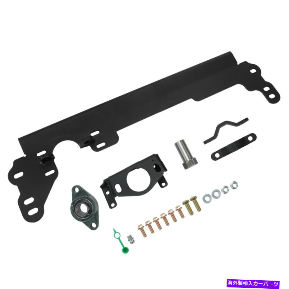 Steering Shaft 1984年から2001年の黒いステアリングボックスブレースジープチェロキーXJ W/セクターシャフトサポート Black Steering Box Brace For 1984-2001 Jeep Cherokee XJ w/Sector Shaft Support【並行輸入品】