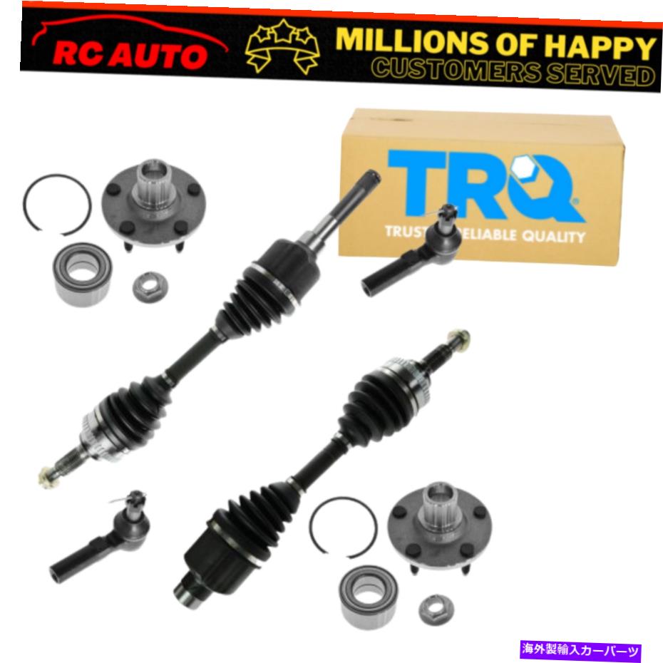 Steering Shaft TRQ 6ピースステアリングサスペンションキットCV車軸ホイールベアリングハブアウタータイロッド TRQ 6 Piece Steering Suspension Kit CV Axles Wheel Bearings Hubs Outer Tie Rods【並行輸入品】