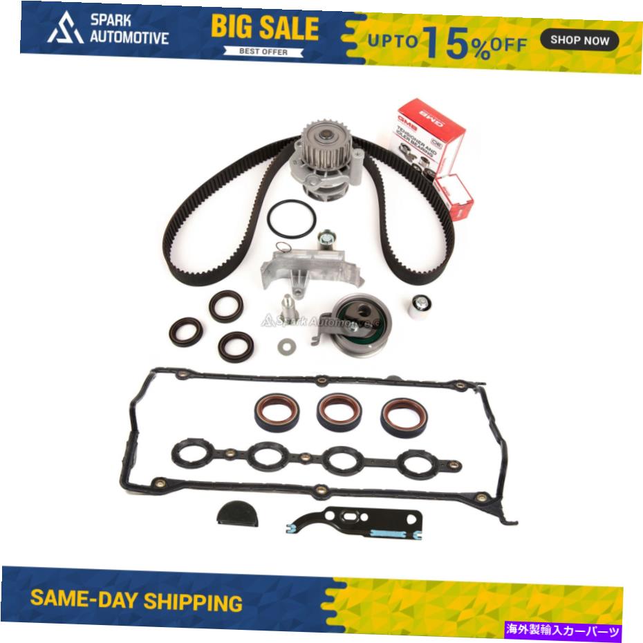 Water Pump タイミングベルトキットウォーターポンプカバーガスケットフィット99-00 VWジェッタゴフトビートル1.8 Timing Belt Kit Water Pump Cover Gasket Fit 99-00 VW Jetta Goft Beetle 1.8【並行輸入品】