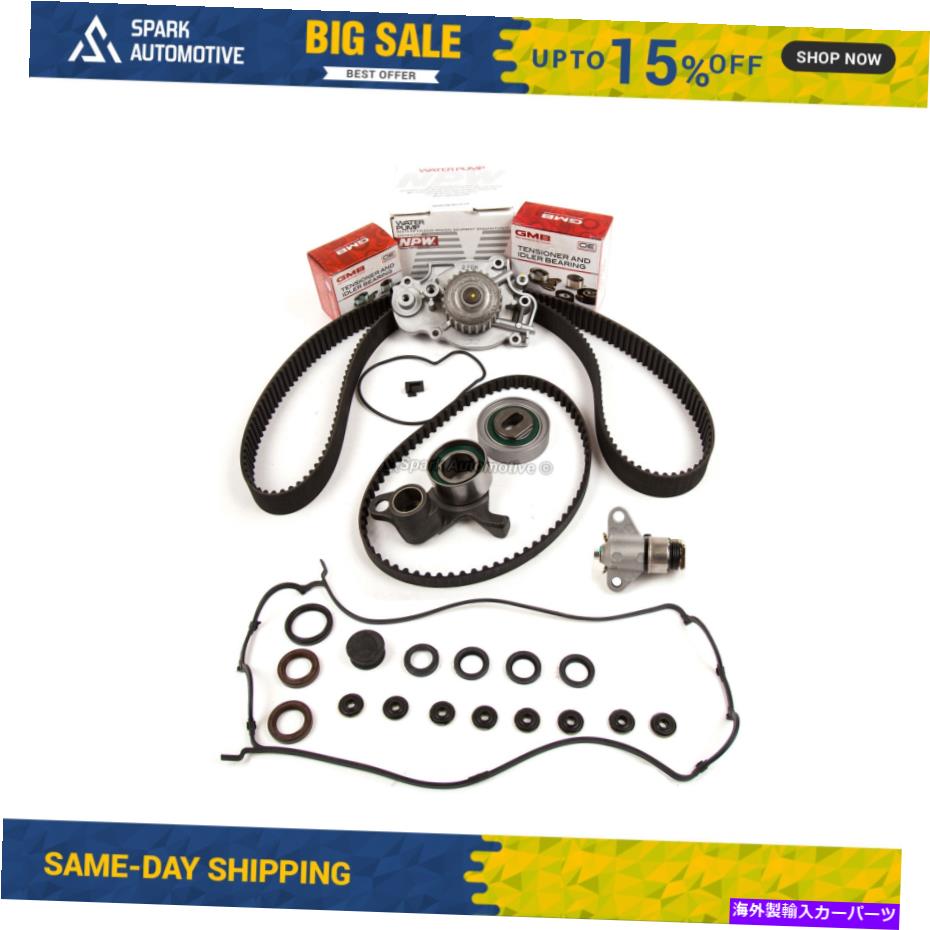 Water Pump タイミングベルトキットNPWウォーターポンプカバーガスケットフィット93-01ホンダプレリュード2.2 H22A Timing Belt Kit NPW Water Pump Cover Gasket Fit 93-01 Honda Prelude 2.2 H22A【並行輸入品】