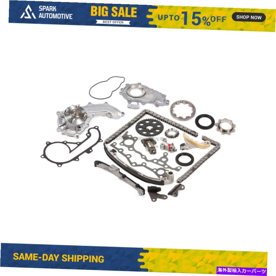 Water Pump タイミングチェーンキットウォーターオイルポンプフィット94-04トヨタT100 4runnerタコマ2.7L 3rzfe Timing Chain Kit Water Oil Pump Fit 94-04 Toyota T100 4Runner Tacoma 2.7L 3RZFE【並行輸入品】
